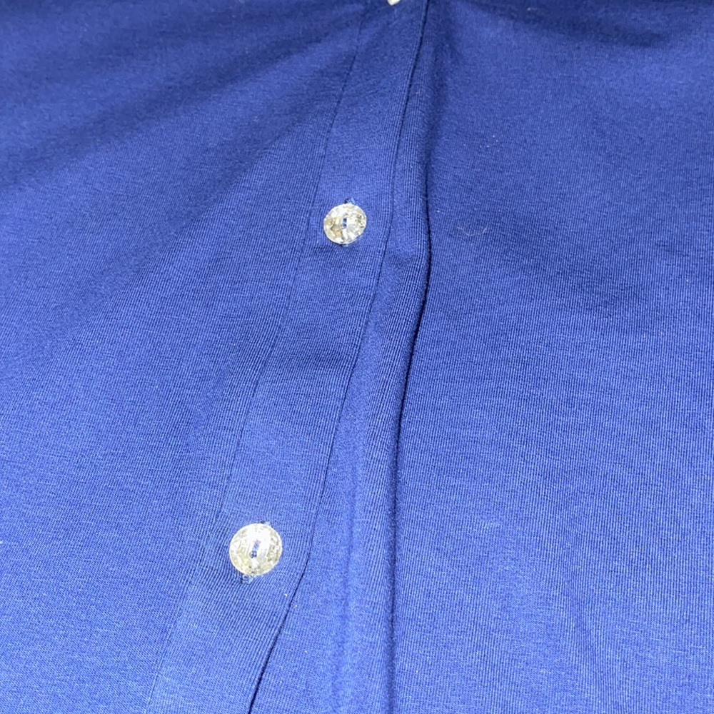 Quacker Factory Navy Blue Long Sleeve Knit Cardigan Rhinestone Pockets Small - Picture 5 of 7